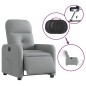 vidaXL Relaxsessel Elektrisch Hellgrau Stoff vidaXL Relaxsessel Elektrisch Hellgrau Stoff