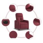 vidaXL Relaxsessel Elektrisch Weinrot Stoff vidaXL Relaxsessel Elektrisch Weinrot Stoff