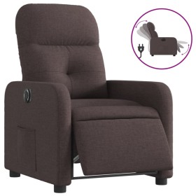 vidaXL Relaxsessel Elektrisch Dunkelbraun Stoff