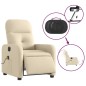 vidaXL Massagesessel Elektrisch Creme Stoff vidaXL Massagesessel Elektrisch Creme Stoff