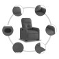 vidaXL Relaxsessel mit Aufstehhilfe Dunkelgrau Stoff vidaXL Relaxsessel mit Aufstehhilfe Dunkelgrau Stoff