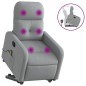 vidaXL Massagesessel mit Aufstehhilfe Hellgrau Stoff vidaXL Massagesessel mit Aufstehhilfe Hellgrau Stoff