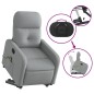 vidaXL Massagesessel mit Aufstehhilfe Hellgrau Stoff vidaXL Massagesessel mit Aufstehhilfe Hellgrau Stoff
