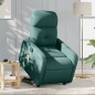 vidaXL Massagesessel mit Aufstehhilfe Dunkelgrün Stoff vidaXL Massagesessel mit Aufstehhilfe Dunkelgrün Stoff