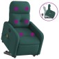 vidaXL Massagesessel mit Aufstehhilfe Dunkelgrün Stoff vidaXL Massagesessel mit Aufstehhilfe Dunkelgrün Stoff