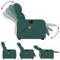 vidaXL Massagesessel mit Aufstehhilfe Dunkelgrün Stoff vidaXL Massagesessel mit Aufstehhilfe Dunkelgrün Stoff
