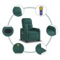 vidaXL Massagesessel mit Aufstehhilfe Dunkelgrün Stoff vidaXL Massagesessel mit Aufstehhilfe Dunkelgrün Stoff