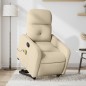 vidaXL Massagesessel mit Aufstehhilfe Creme Stoff vidaXL Massagesessel mit Aufstehhilfe Creme Stoff