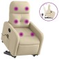 vidaXL Massagesessel mit Aufstehhilfe Creme Stoff vidaXL Massagesessel mit Aufstehhilfe Creme Stoff