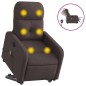 vidaXL Elektrischer Massagesessel mit Aufstehhilfe Dunkelbraun Stoff vidaXL Elektrischer Massagesessel mit Aufstehhilfe Dunkelbraun Stoff