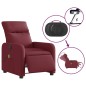 vidaXL Massagesessel Elektrisch Weinrot Stoff vidaXL Massagesessel Elektrisch Weinrot Stoff