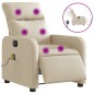 vidaXL Massagesessel Elektrisch Creme Stoff vidaXL Massagesessel Elektrisch Creme Stoff