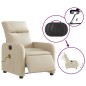 vidaXL Massagesessel Elektrisch Creme Stoff vidaXL Massagesessel Elektrisch Creme Stoff