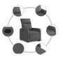 vidaXL Relaxsessel mit Aufstehhilfe Dunkelgrau Stoff vidaXL Relaxsessel mit Aufstehhilfe Dunkelgrau Stoff