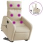 vidaXL Massagesessel mit Aufstehhilfe Creme Stoff vidaXL Massagesessel mit Aufstehhilfe Creme Stoff