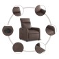 vidaXL Elektrischer Relaxsessel Braun Kunstleder vidaXL Elektrischer Relaxsessel Braun Kunstleder