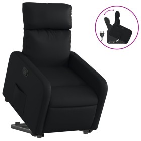 vidaXL Relaxsessel mit Aufstehhilfe Schwarz Kunstleder
