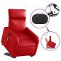 vidaXL Massagesessel mit Aufstehhilfe Rot Kunstleder vidaXL Massagesessel mit Aufstehhilfe Rot Kunstleder
