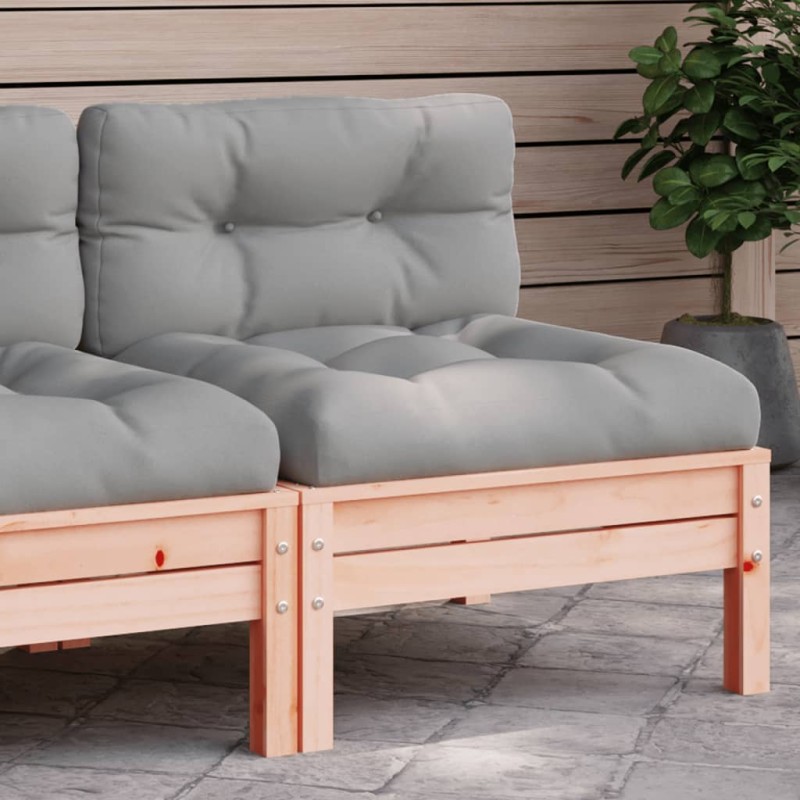 vidaXL Gartensofa ohne Armlehnen mit Kissen Massivholz Douglasie vidaXL Gartensofa ohne Armlehnen mit Kissen Massivholz Douglasie