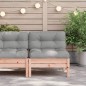 vidaXL Gartensofa ohne Armlehnen mit Kissen Massivholz Douglasie vidaXL Gartensofa ohne Armlehnen mit Kissen Massivholz Douglasie