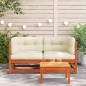 vidaXL Garten-Ecksofas mit Kissen 2 Stk. Wachsbraun Massivholz Kiefer vidaXL Garten-Ecksofas mit Kissen 2 Stk. Wachsbraun Massivholz Kiefer