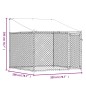 vidaXL Hundezwinger mit Dach und Tür Grau 2x2x2 m Verzinkter Stahl vidaXL Hundezwinger mit Dach und Tür Grau 2x2x2 m Verzinkter Stahl