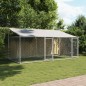 vidaXL Hundezwinger mit Dach und Türen Grau 4x2x2 m Verzinkter Stahl vidaXL Hundezwinger mit Dach und Türen Grau 4x2x2 m Verzinkter Stahl
