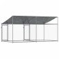 vidaXL Hundezwinger mit Dach und Türen Grau 4x2x2 m Verzinkter Stahl vidaXL Hundezwinger mit Dach und Türen Grau 4x2x2 m Verzinkter Stahl