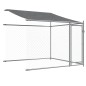 vidaXL Hundezwinger mit Dach und Türen Grau 4x2x2 m Verzinkter Stahl vidaXL Hundezwinger mit Dach und Türen Grau 4x2x2 m Verzinkter Stahl