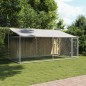 vidaXL Hundezwinger mit Dach und Tür Grau 4x2x2 m Verzinkter Stahl vidaXL Hundezwinger mit Dach und Tür Grau 4x2x2 m Verzinkter Stahl