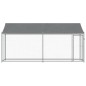 vidaXL Hundezwinger mit Dach und Tür Grau 4x2x2 m Verzinkter Stahl vidaXL Hundezwinger mit Dach und Tür Grau 4x2x2 m Verzinkter Stahl