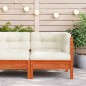 vidaXL Garten-Ecksofa mit Kissen Wachsbraun Massivholz Kiefer vidaXL Garten-Ecksofa mit Kissen Wachsbraun Massivholz Kiefer