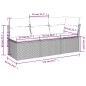 vidaXL Gartensofa mit Kissen 3-Sitzer Beige Poly Rattan vidaXL Gartensofa mit Kissen 3-Sitzer Beige Poly Rattan