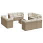 vidaXL 13-tlg. Garten-Sofagarnitur mit Kissen Beige Poly Rattan vidaXL 13-tlg. Garten-Sofagarnitur mit Kissen Beige Poly Rattan