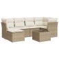 vidaXL 7-tlg. Garten-Sofagarnitur mit Kissen Beige Poly Rattan vidaXL 7-tlg. Garten-Sofagarnitur mit Kissen Beige Poly Rattan