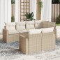 vidaXL 7-tlg. Garten-Sofagarnitur mit Kissen Beige Poly Rattan vidaXL 7-tlg. Garten-Sofagarnitur mit Kissen Beige Poly Rattan