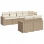 vidaXL 7-tlg. Garten-Sofagarnitur mit Kissen Beige Poly Rattan vidaXL 7-tlg. Garten-Sofagarnitur mit Kissen Beige Poly Rattan