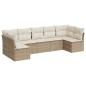 vidaXL 7-tlg. Garten-Sofagarnitur mit Kissen Beige Poly Rattan vidaXL 7-tlg. Garten-Sofagarnitur mit Kissen Beige Poly Rattan