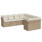 vidaXL 8-tlg. Garten-Sofagarnitur mit Kissen Beige Poly Rattan vidaXL 8-tlg. Garten-Sofagarnitur mit Kissen Beige Poly Rattan