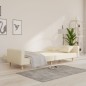 vidaXL Schlafsofa 2-Sitzer mit 2 Kissen Creme Stoff vidaXL Schlafsofa 2-Sitzer mit 2 Kissen Creme Stoff