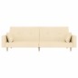 vidaXL Schlafsofa 2-Sitzer mit 2 Kissen Creme Stoff vidaXL Schlafsofa 2-Sitzer mit 2 Kissen Creme Stoff