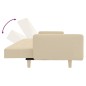 vidaXL Schlafsofa 2-Sitzer mit 2 Kissen Creme Stoff vidaXL Schlafsofa 2-Sitzer mit 2 Kissen Creme Stoff