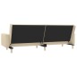 vidaXL Schlafsofa 2-Sitzer mit 2 Kissen Creme Stoff vidaXL Schlafsofa 2-Sitzer mit 2 Kissen Creme Stoff