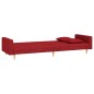 vidaXL Schlafsofa 2-Sitzer mit 2 Kissen Weinrot Stoff vidaXL Schlafsofa 2-Sitzer mit 2 Kissen Weinrot Stoff