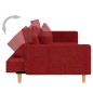 vidaXL Schlafsofa 2-Sitzer mit 2 Kissen Weinrot Stoff vidaXL Schlafsofa 2-Sitzer mit 2 Kissen Weinrot Stoff