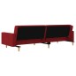 vidaXL Schlafsofa 2-Sitzer mit 2 Kissen Weinrot Stoff vidaXL Schlafsofa 2-Sitzer mit 2 Kissen Weinrot Stoff