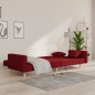 vidaXL Schlafsofa 2-Sitzer mit 2 Kissen Weinrot Stoff vidaXL Schlafsofa 2-Sitzer mit 2 Kissen Weinrot Stoff