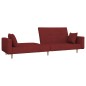 vidaXL Schlafsofa 2-Sitzer mit 2 Kissen Weinrot Stoff vidaXL Schlafsofa 2-Sitzer mit 2 Kissen Weinrot Stoff