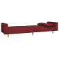vidaXL Schlafsofa 2-Sitzer mit 2 Kissen Weinrot Stoff vidaXL Schlafsofa 2-Sitzer mit 2 Kissen Weinrot Stoff