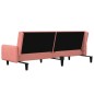 vidaXL Schlafsofa 2-Sitzer Rosa Samt vidaXL Schlafsofa 2-Sitzer Rosa Samt